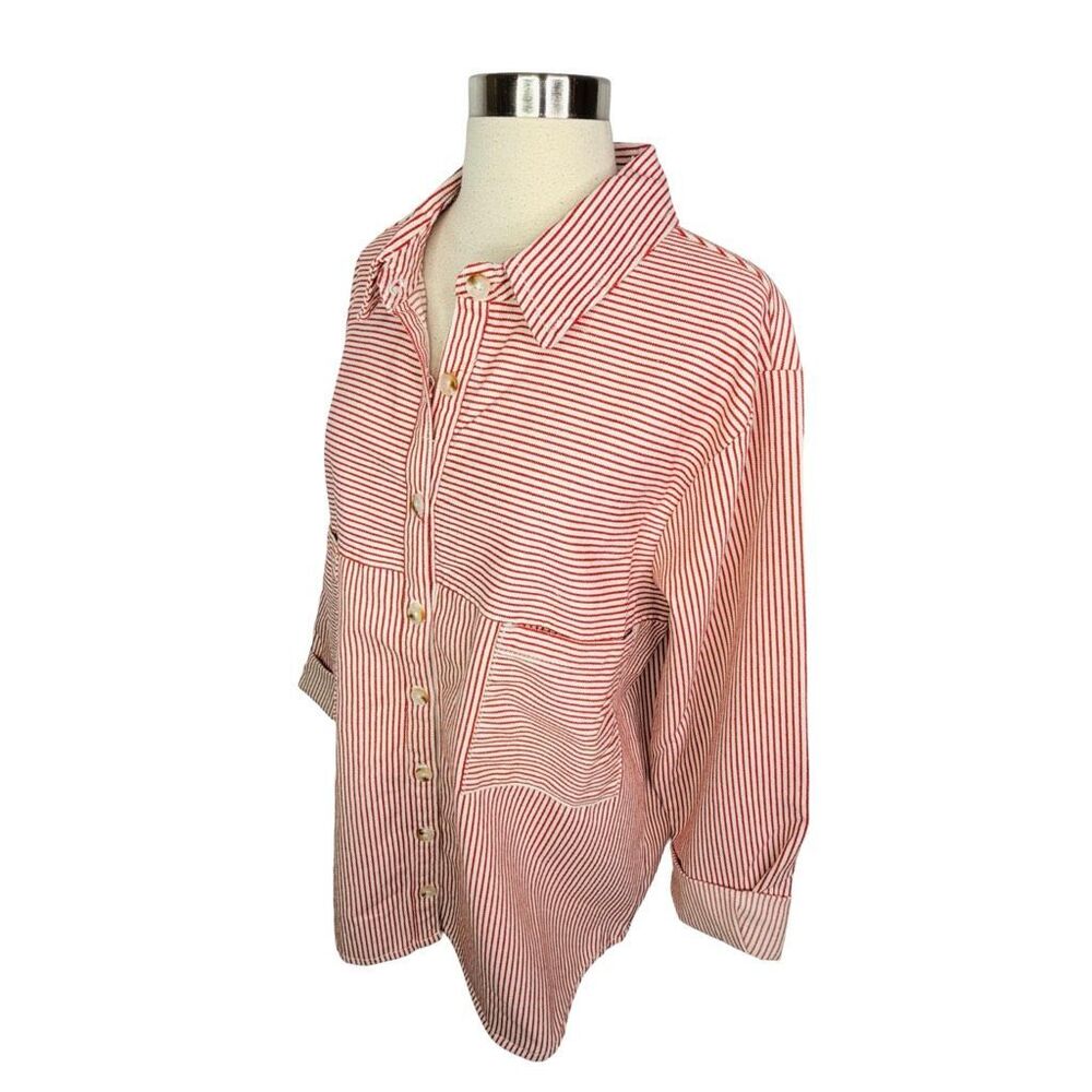 Anthropologie x Self Contrast Audrey Oversized Shacket - Size Large - Picture 3 of 6